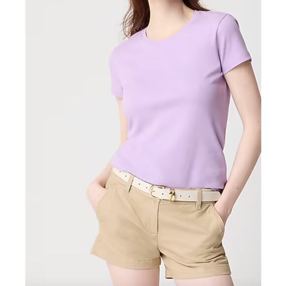 NWT J. Crew Lilac Purple Essential Short-Sleeve Crewneck Tee - Picture 10 of 10